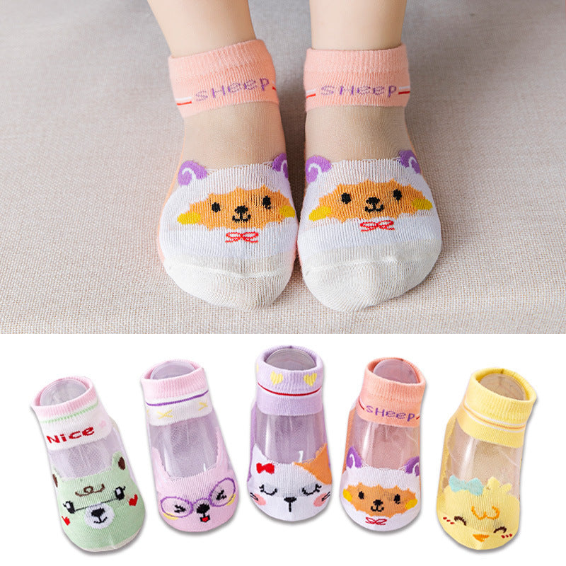 Baby Short Socks Thin Mesh Silk Room Socks