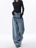 Women's Wide-leg Jeans Loose High Waist Drooping