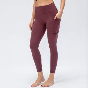High Waist Shaping Skinny Sweatpants Side Pockets