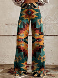 Wide-legged Pants Thermal Transfer Bell-bottom Pants Simulation Denim Trousers