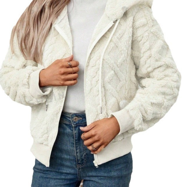 Hooded Knitted Coat Dinified Sweater Cardigan