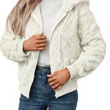 Hooded Knitted Coat Dinified Sweater Cardigan