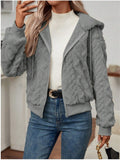 Hooded Knitted Coat Dinified Sweater Cardigan