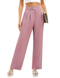 Women's High Waist Work Business Casual Trousers With Pockets