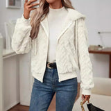 Hooded Knitted Coat Dinified Sweater Cardigan