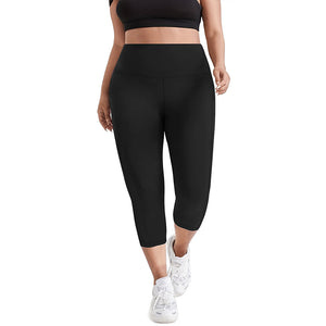 Pocket Plus Size Cropped Yoga Pants Tight