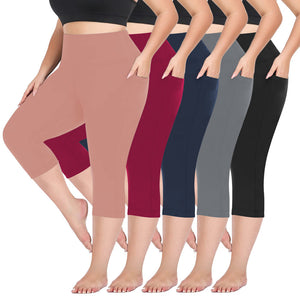 Pocket Plus Size Cropped Yoga Pants Tight