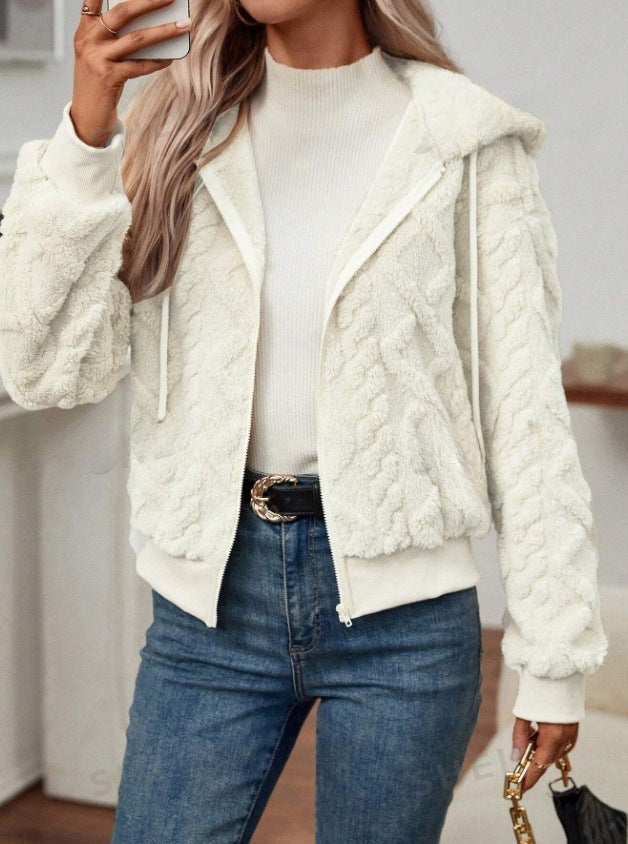 Hooded Knitted Coat Dinified Sweater Cardigan