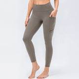 High Waist Shaping Skinny Sweatpants Side Pockets