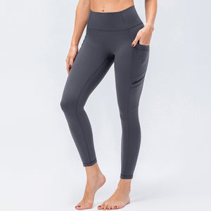High Waist Shaping Skinny Sweatpants Side Pockets