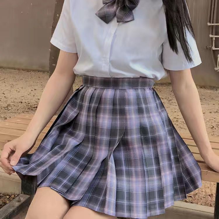 Student Jk Plaid Skirt Preppy Style Skirt