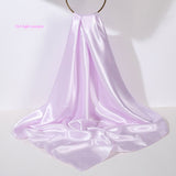 Pure Color Silk Scarf Artificial Silk 90cm Shiny Satin Shawl