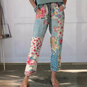 Women's Casual Slacks Printed Fashion