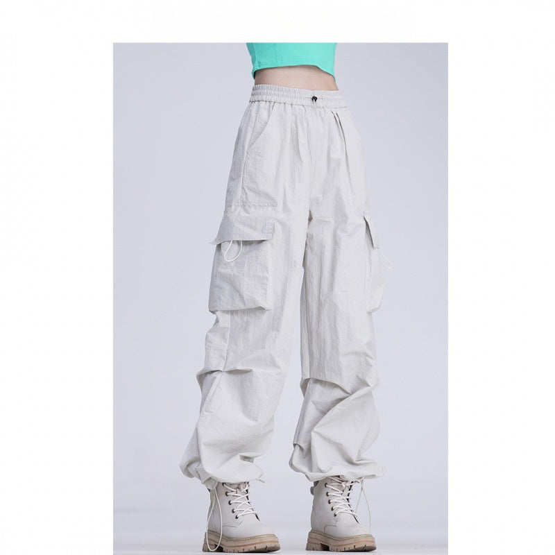 American Drawstring Loose Casual Pants