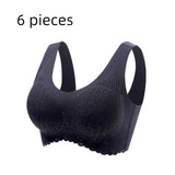 Natural Thai Latex Underwear 4.0 Angel Wings Seamless One Piece Women'S Lace Sports Bra Without Steel Ring