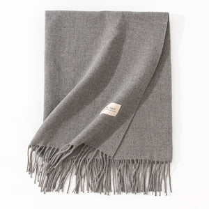 Pure Color Artificial Cashmere Scarf Women's Winter High-grade Shawl