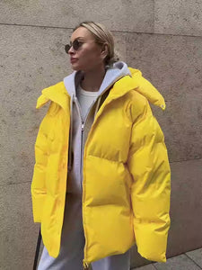 Cotton Padded Jacket Female Loose Cotton Coat Baggy Coat