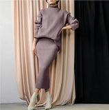 Loose Fashion High Collar Thermal Head Cover Two-piece Sweater Women's INS