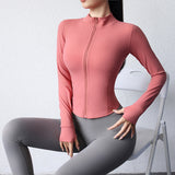 Women's Yoga Clothes Brushed Slim Fit Sports Long-sleeved Jacket