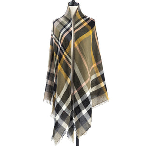 Women's Cashmere-like Plus-sized Double-sided Qicaigei Scarf Shawl