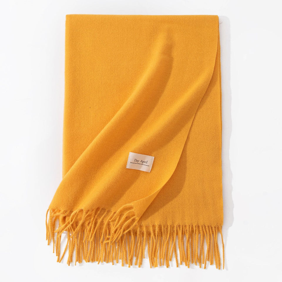 Pure Color Artificial Cashmere Scarf Women's Winter High-grade Shawl