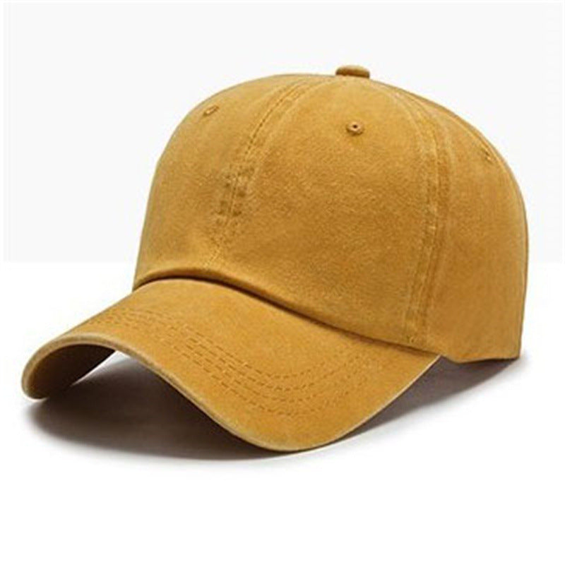 Washed Solid Color Light Board Baseball Cap For Women