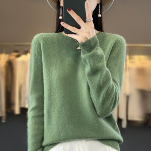 Solid Color Simple Pullover Cashmere Loose Sweater