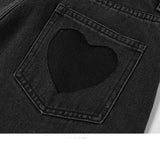 Gradient Contrasting Smoke Grey Love Jeans