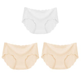 3Pcs Seamless Underwear Silk For Women Panties Lingerie Sexy