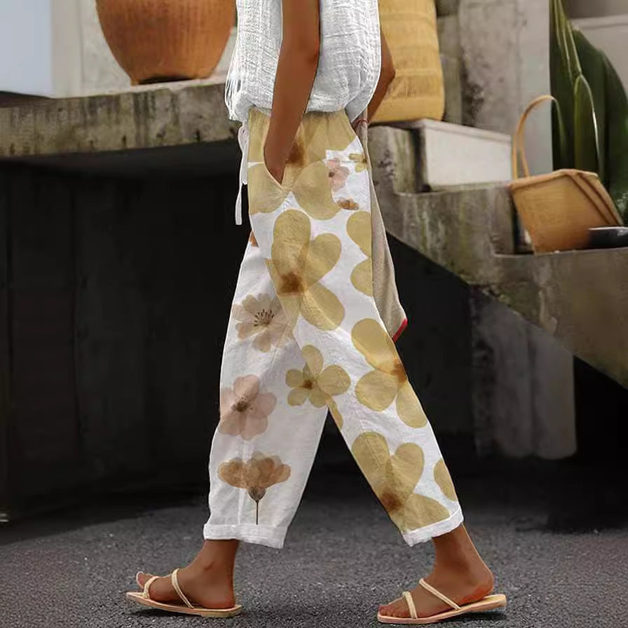 Women's Casual Slacks Printed Fashion