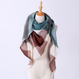 esign Women Triangles Scarf Long Scarves Shawl Autumn Winter