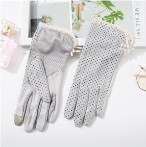 Thin Non-slip Breathable Touch Screen Cotton Short Gloves