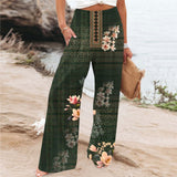 Elegant Series New Printed Loose High Waist Casual Wide Leg Pants