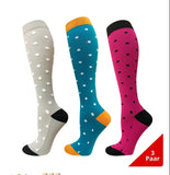 Ladies running stretch compression sports socks