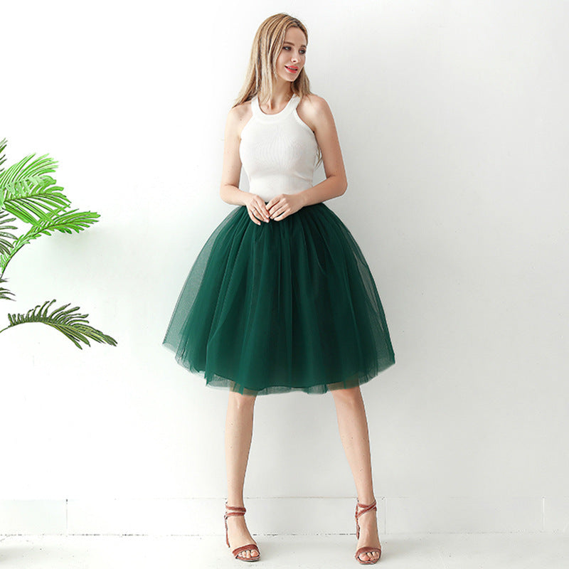 Puff Skirt Pleated Skirt Mesh Skirt Adult Skirt A-Line Skirt