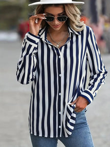 New Striped Colorful Women's Cardigan Top