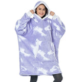 Tie Dye Digital Printing Mink Velvet Warm Loose Blanket Sweater