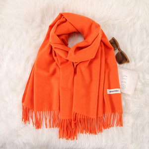 Women's Fashionable All-match Cashmere Tassel Double-sided Scarf