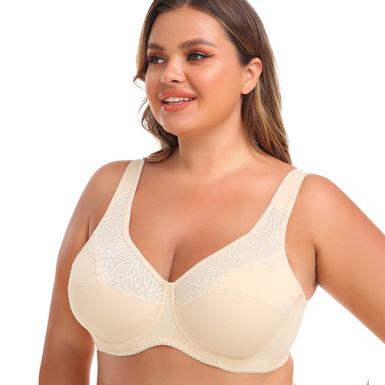 Lace Steel Ring Plus Size Women's Bra