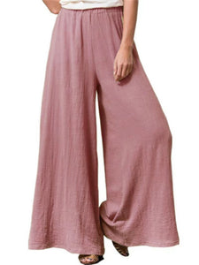 Women's Cotton And Linen Loose Wide-leg Pants Oversized Casual Trousers