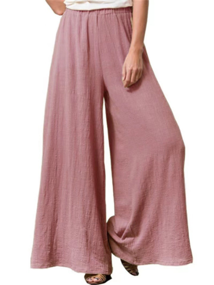 Women's Cotton And Linen Loose Wide-leg Pants Oversized Casual Trousers