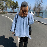 Denim Jacket Loose Korean Style Hong Kong Style Casual Jacket