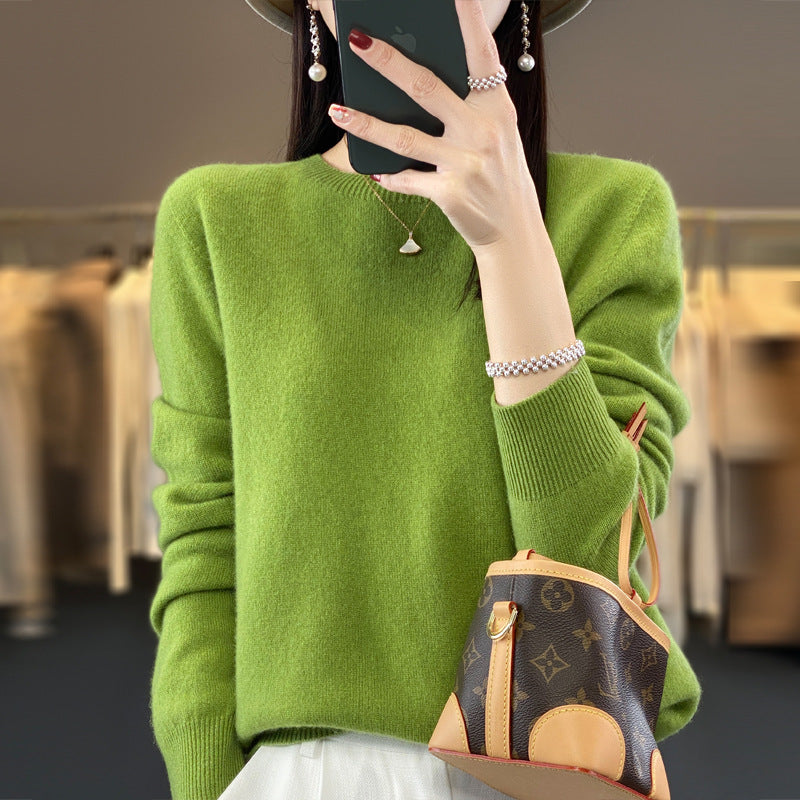 Solid Color Simple Pullover Cashmere Loose Sweater