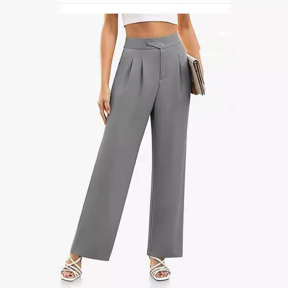 Women's High Waist Work Business Casual Trousers With Pockets