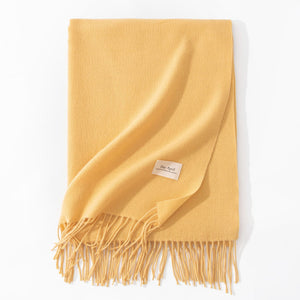 Pure Color Artificial Cashmere Scarf Women's Winter High-grade Shawl