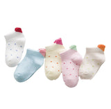 Children's Three-dimensional Socks With Hearts Short-top Combed Cotton Socks