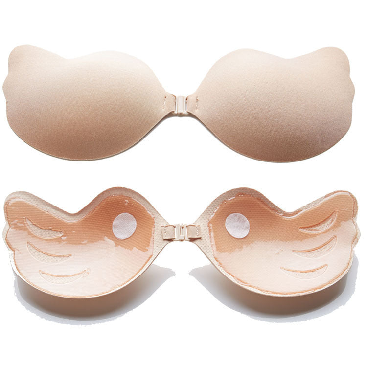 Strapless Black Breast Pad Push Up One-piece Invisible Bra Breathable Safety For Wedding Dress