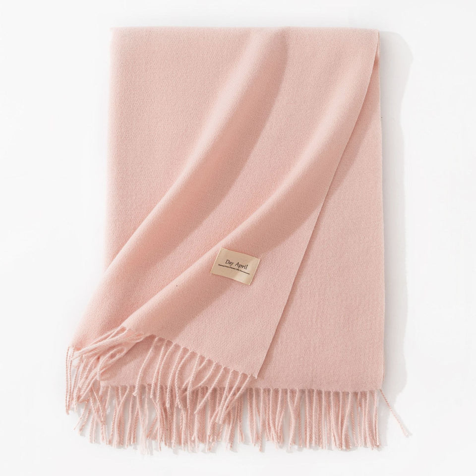 Pure Color Artificial Cashmere Scarf Women's Winter High-grade Shawl