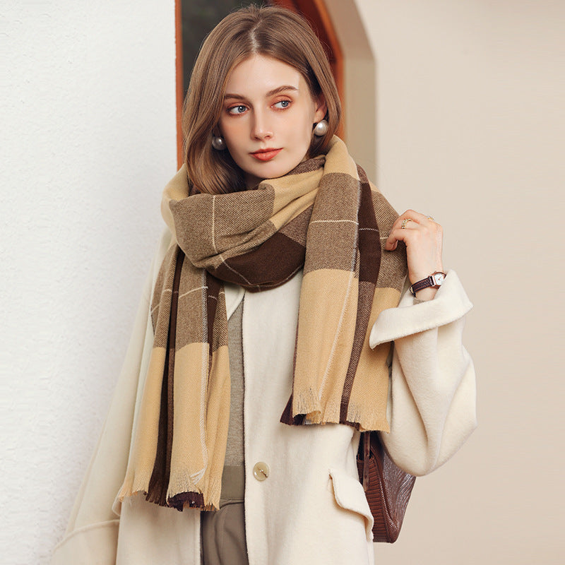 Winter Artificial Cashmere Shawl Women's Fashion Thick Warm Scarf