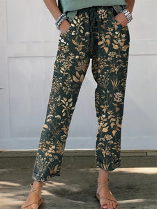 Women's Casual Slacks Printed Fashion